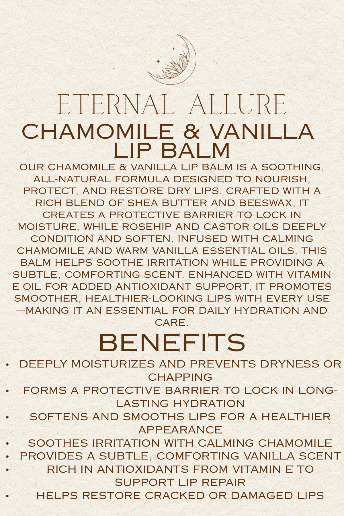 Chamomile & Vanilla Lip Balm